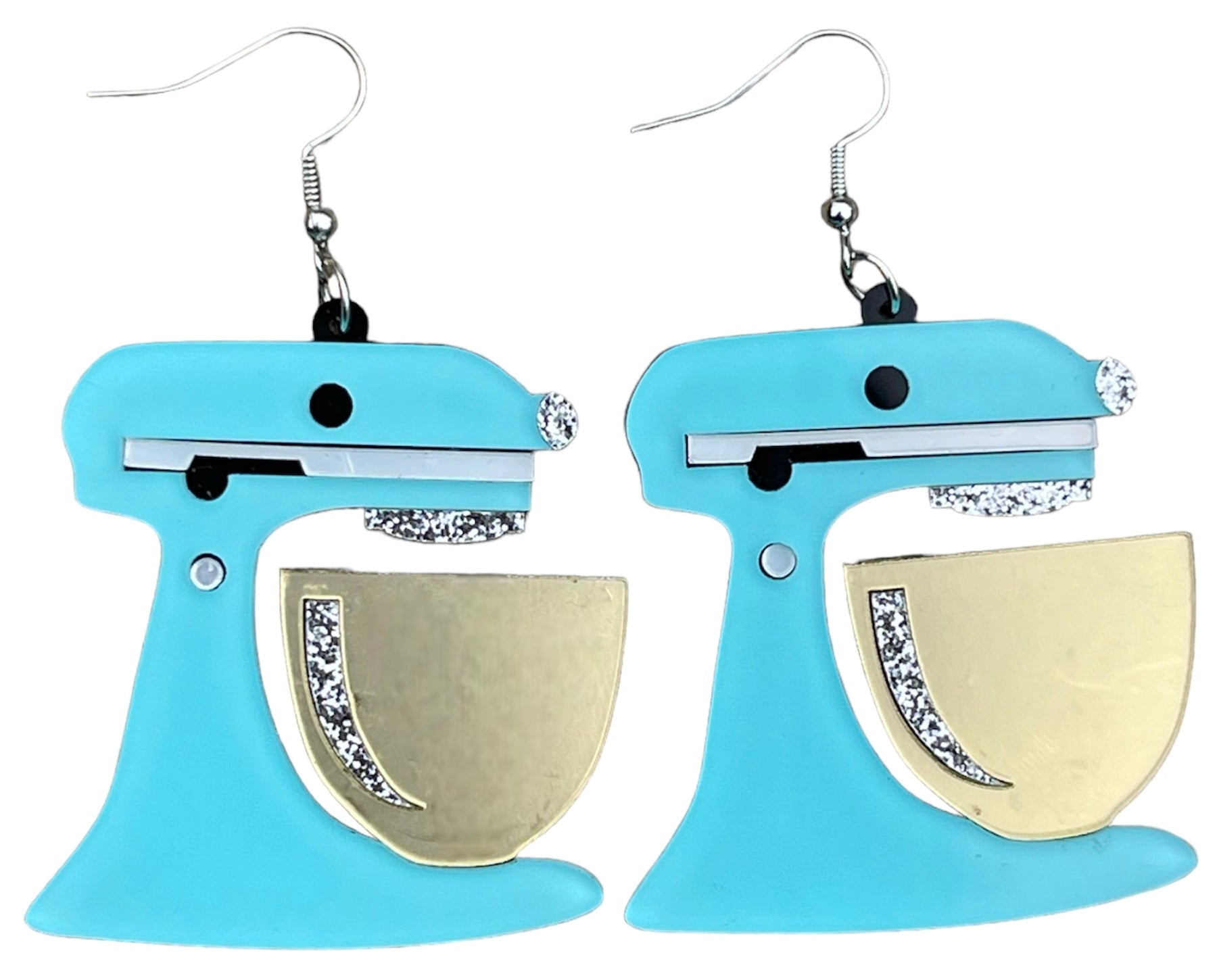 50s Aqua Blue Kitchen Stand Mixer Earrings – Relic828