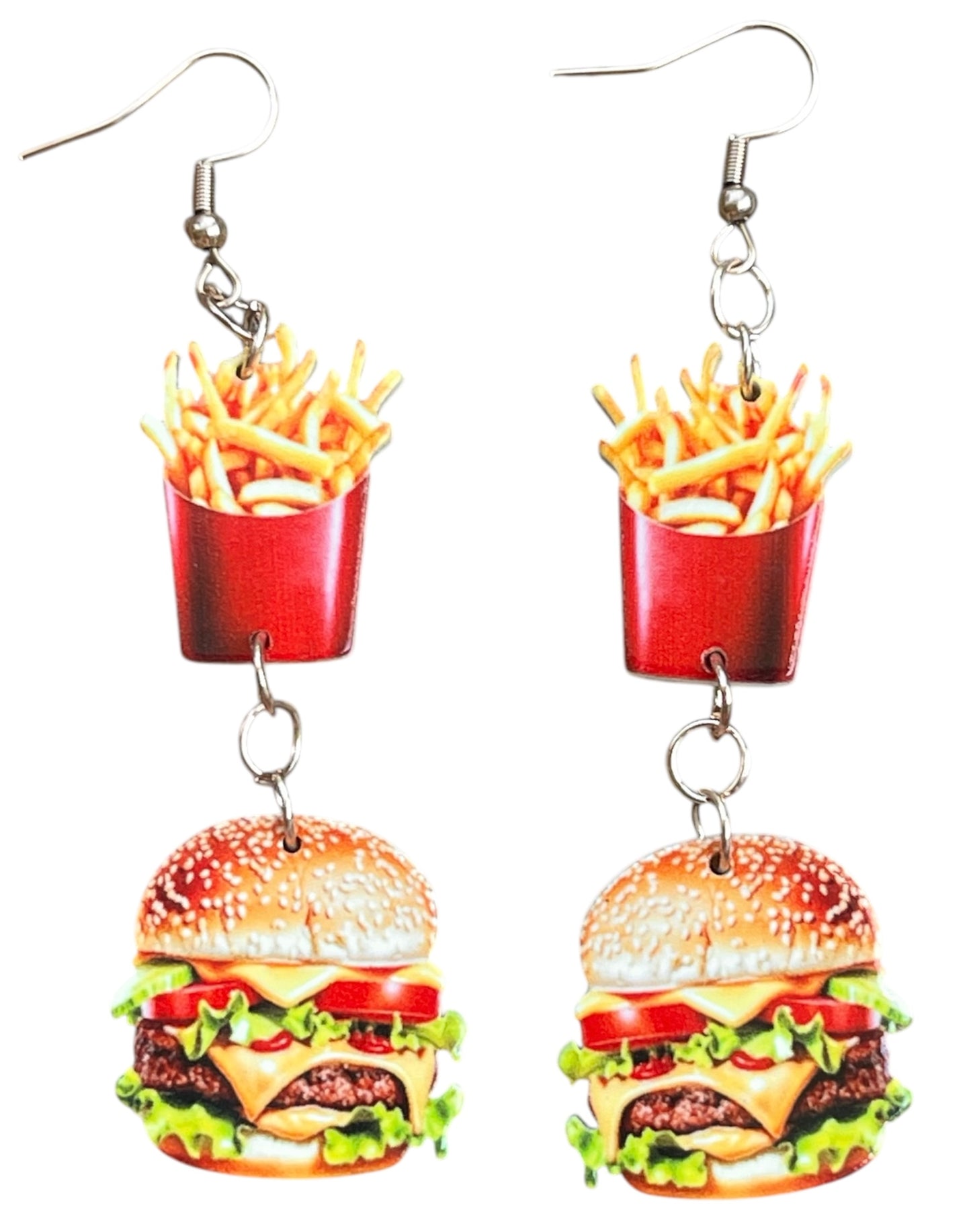 Super size me! Hamburger and Fries Earrings
