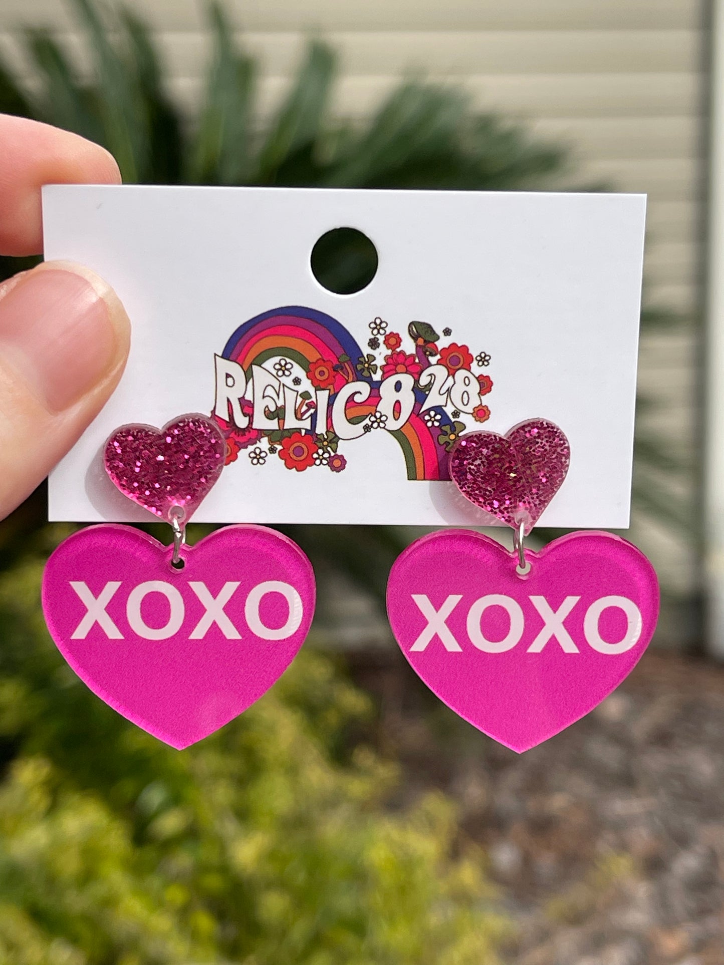 XOXO Valentine Sweet Hearts Candy Colorful Heart Earrings