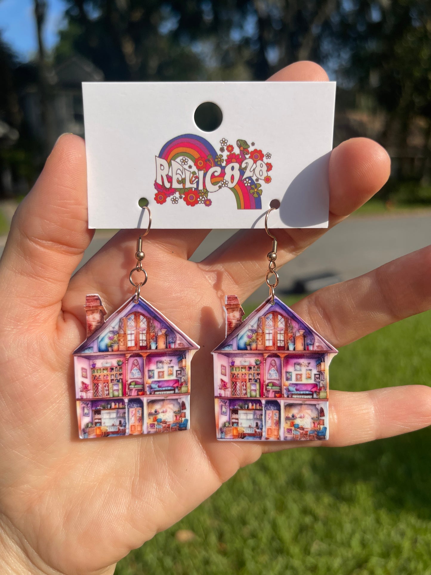 Storybook Cottage Dollhouse earrings