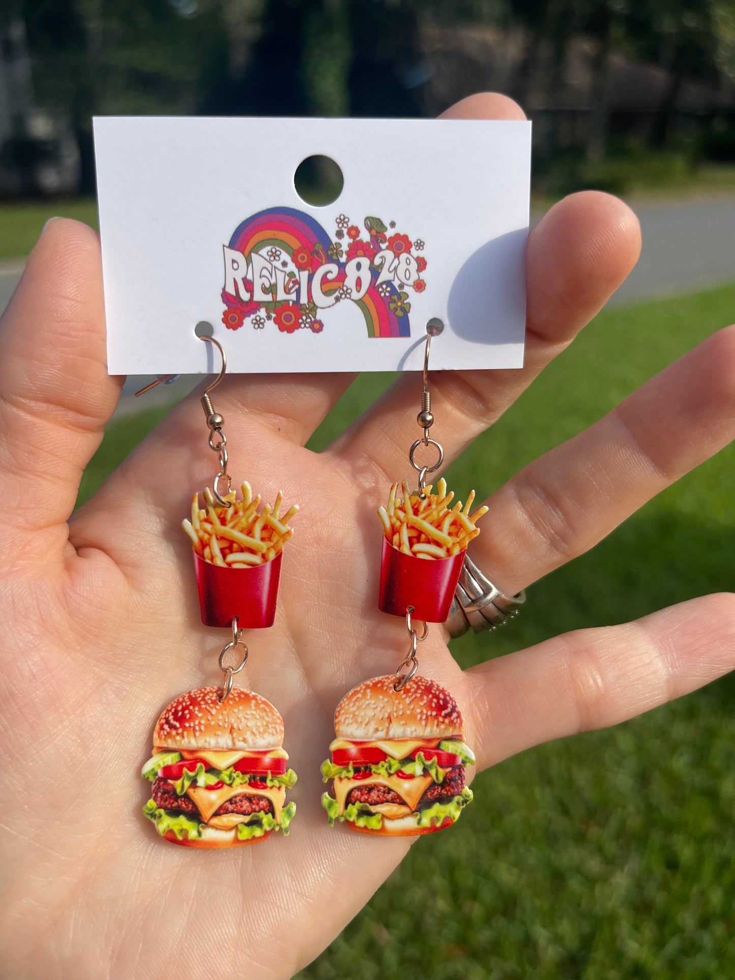 Super size me! Hamburger and Fries Earrings