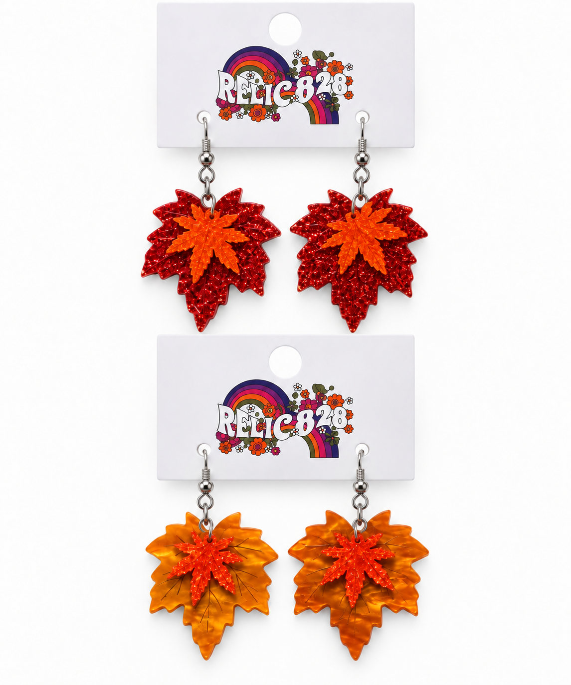 2 pack Fall Sparkling Leaves