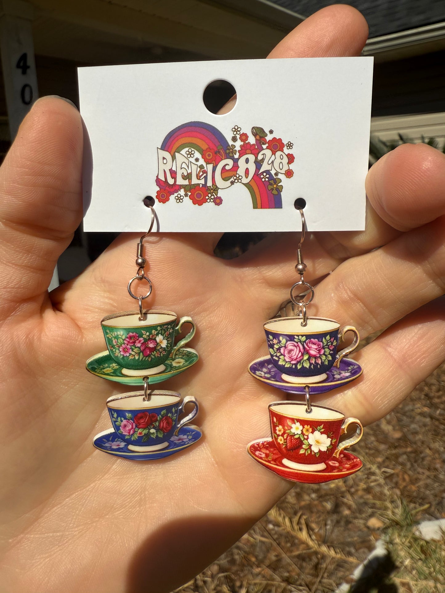 My Vintage Tea Party earrings