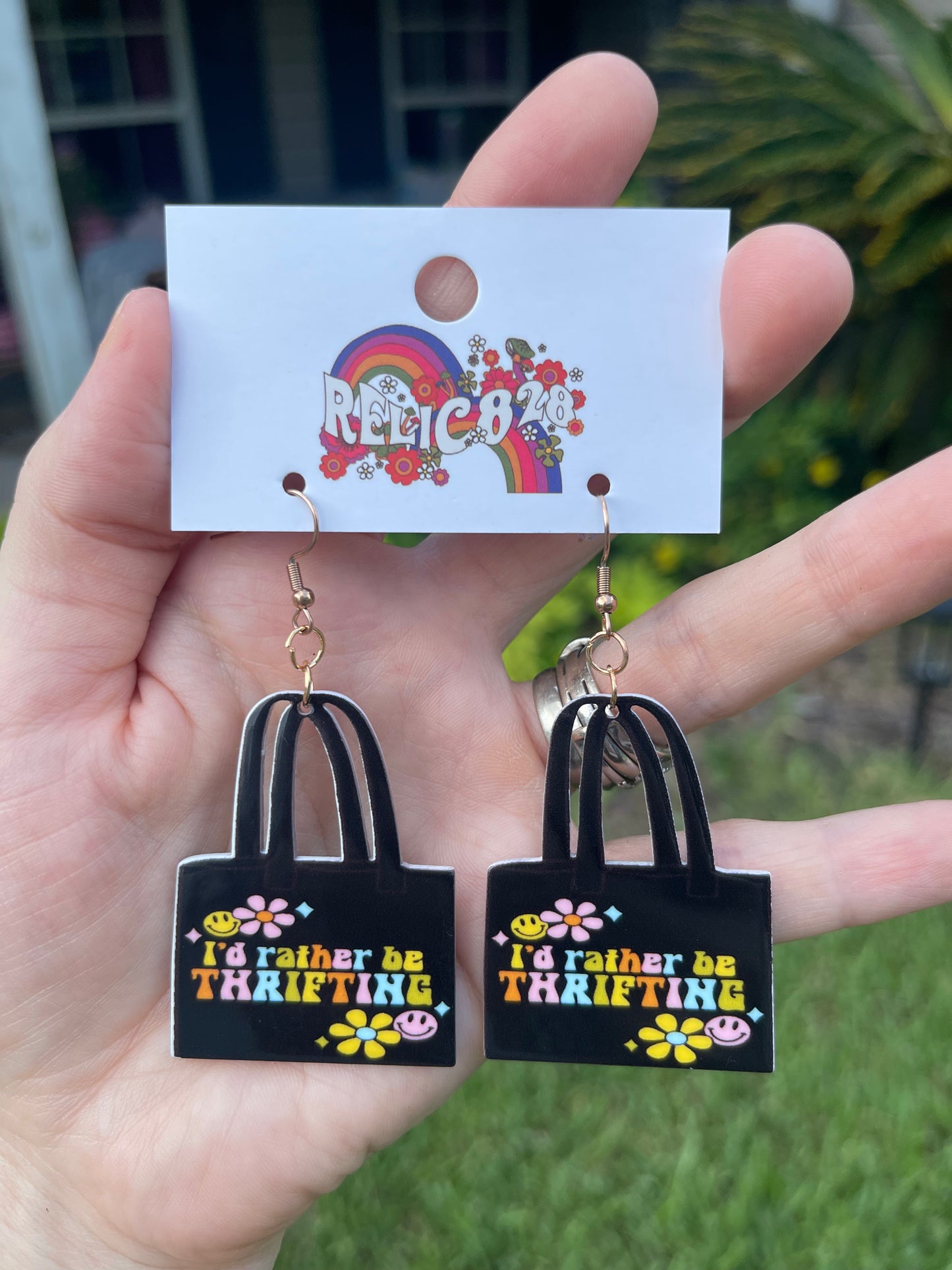 I’d Totes Rather Be Thrifting Earrings