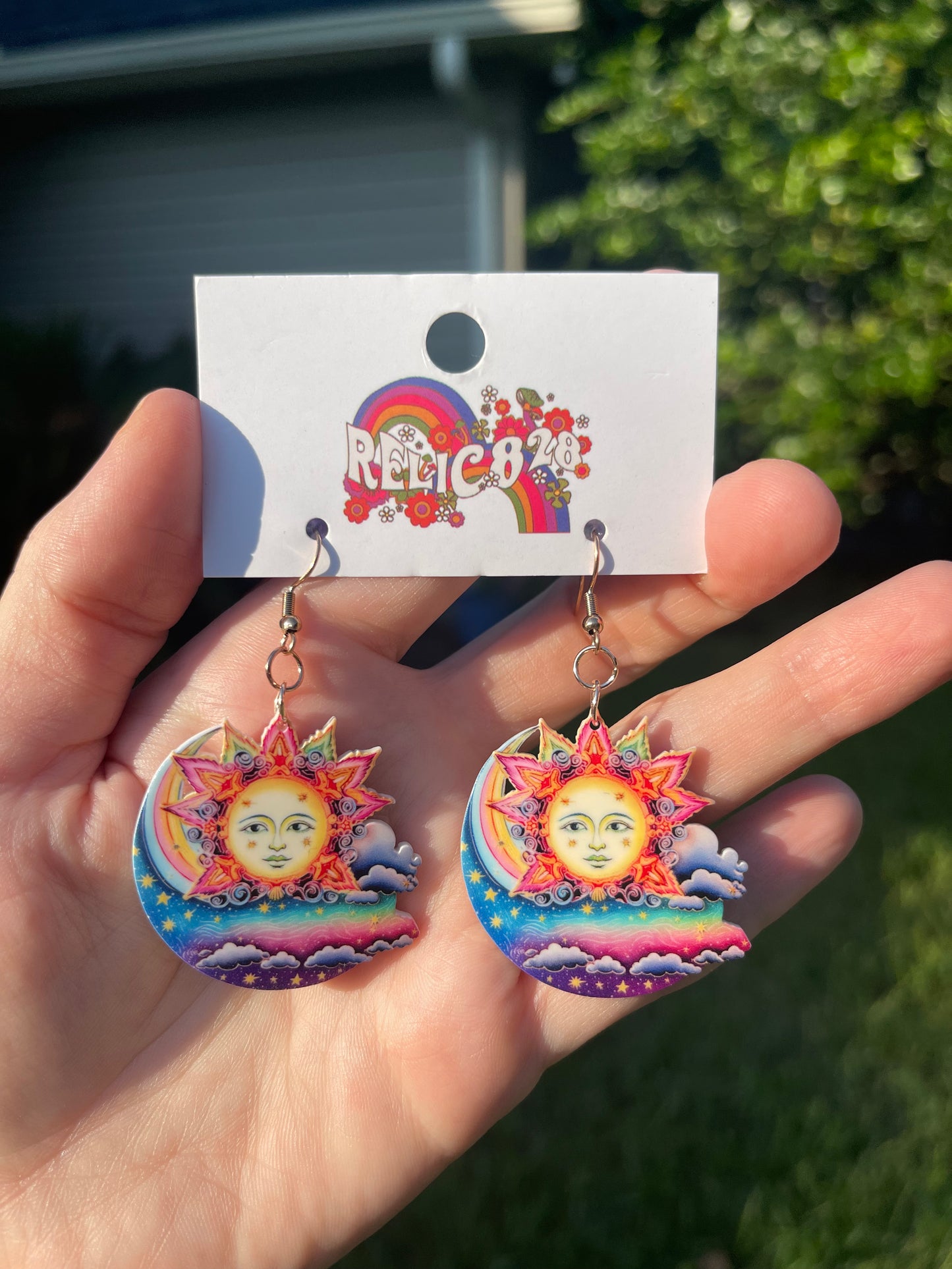 Whimsical Skies Rainbow Sun Earrings