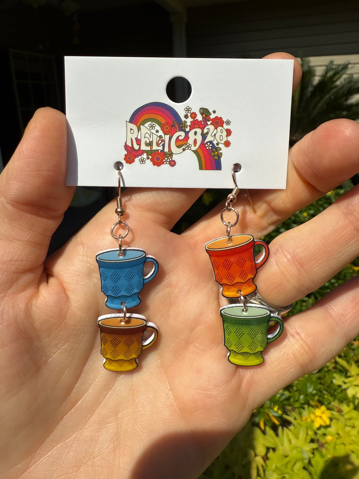 70s These Mugs are Fire! Earrings