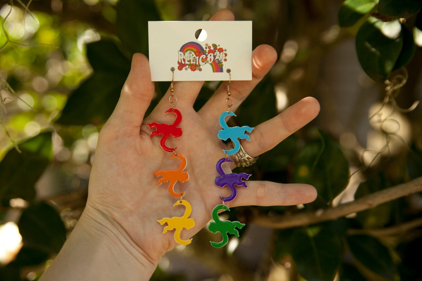 Monkeying Around Rainbow Earrings - Relic828