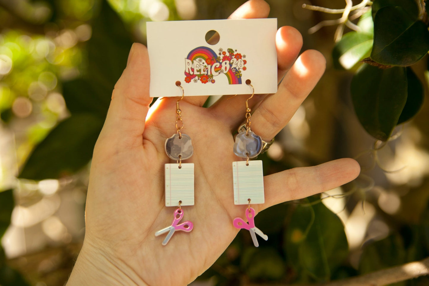Retro Rock Paper Scissors Game Earrings - Relic828