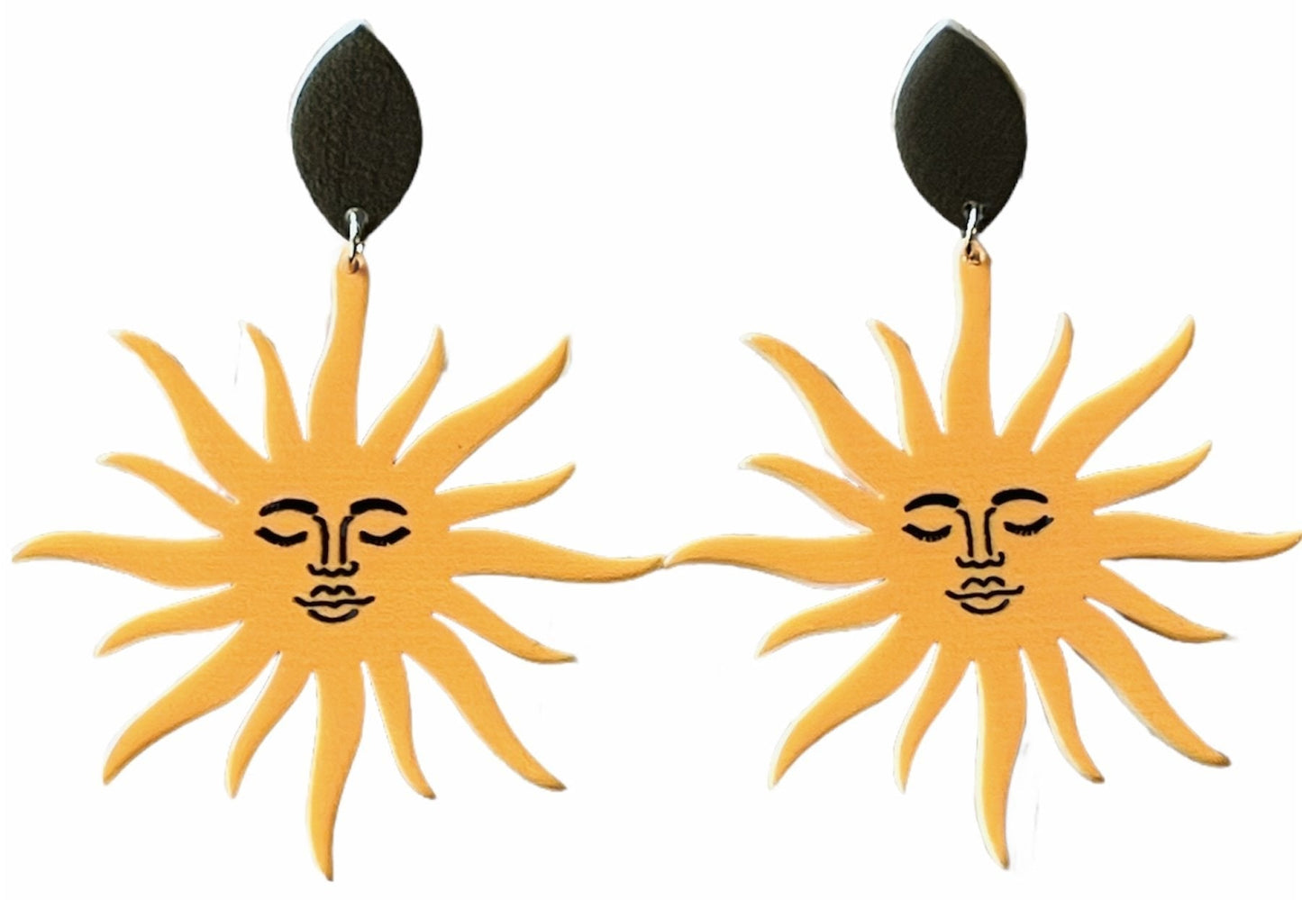 90s Earring Bundle Sun Goddesses Moon Eyes and Yin Yang Flowers - Relic828