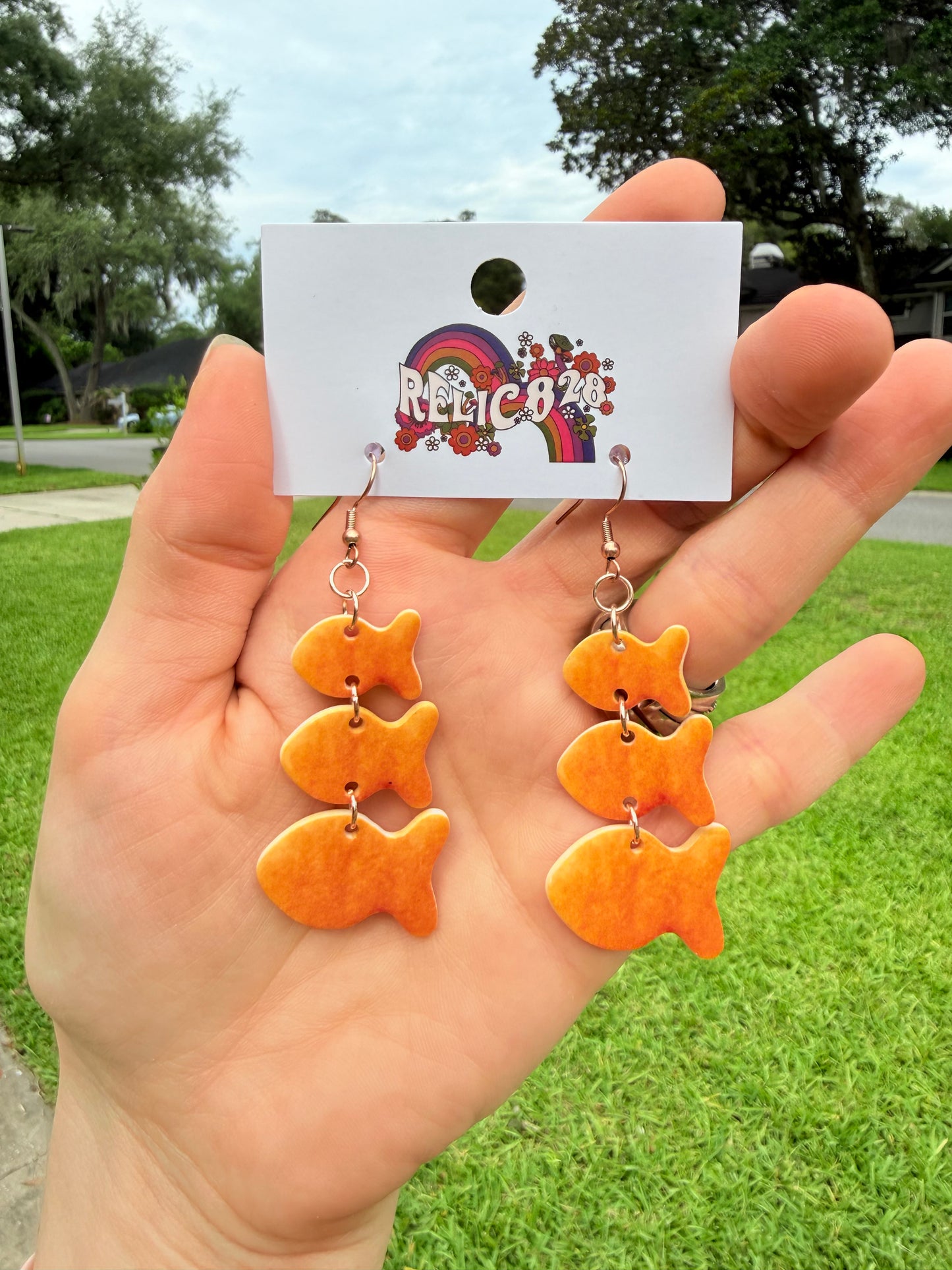 Fish Snack Cracker Earrings