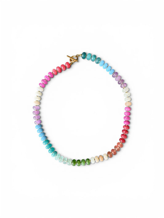 Colorful Glass Stone Necklace