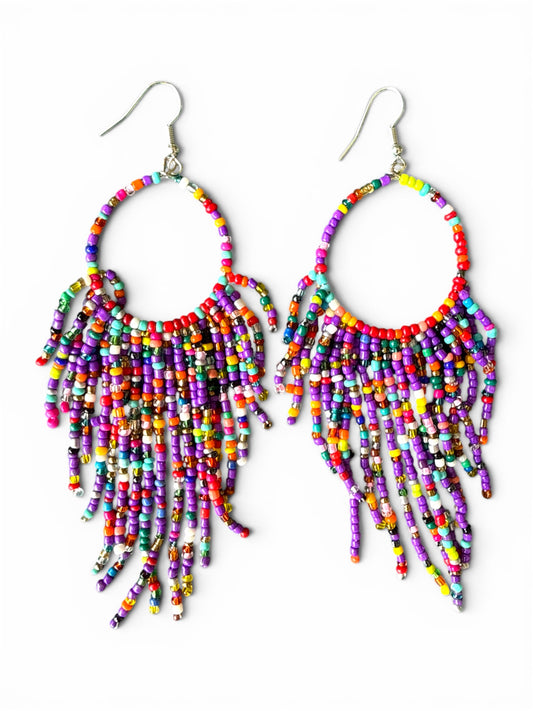 Wild and Free beaded boho earrings