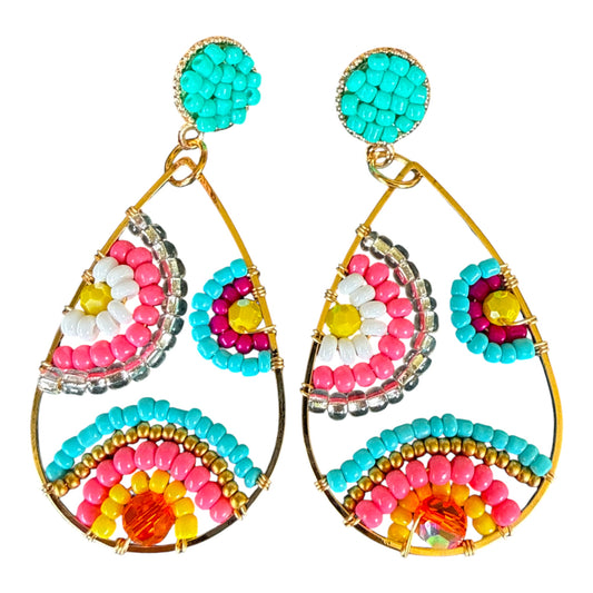 Jaden Nicole colorful beaded boho earrings