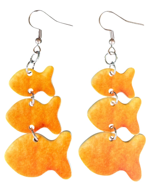Fish Snack Cracker Earrings