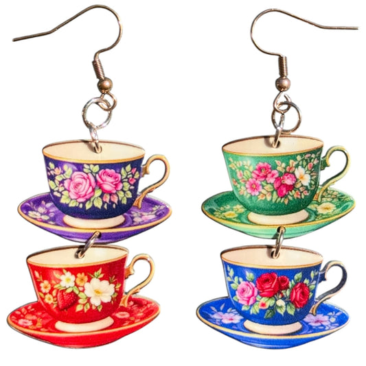 My Vintage Tea Party earrings