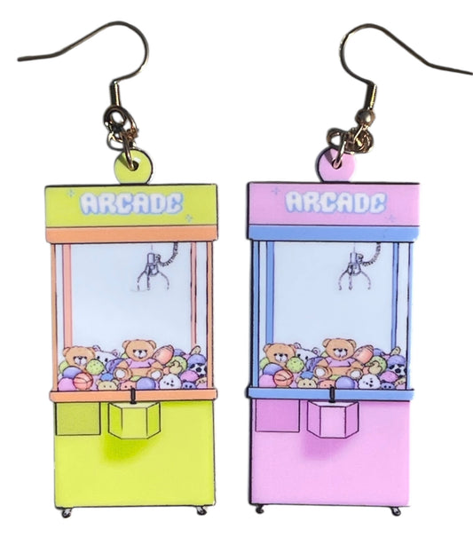 Retro Claw Machine Arcade earrings