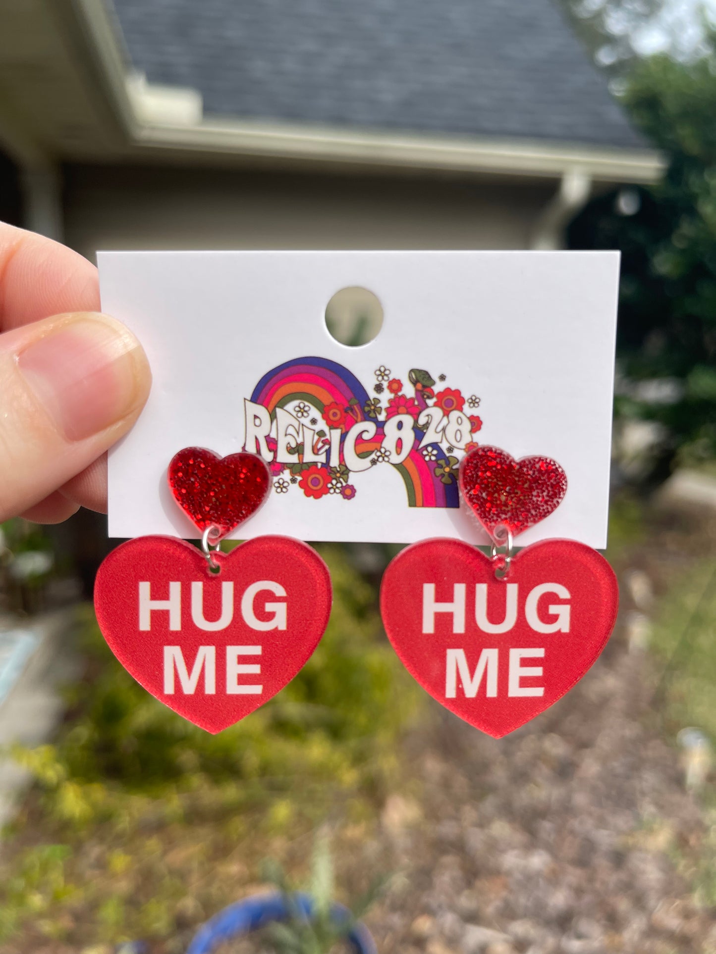Hug Me Valentine Sweet Hearts Candy Colorful Heart Earrings
