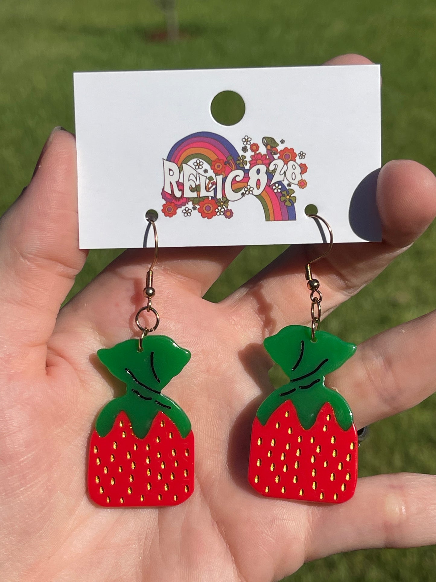 Grandma’s Strawberry Purse Candy Earrings