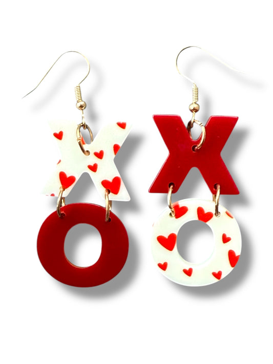 XOXO hugs and kisses earring