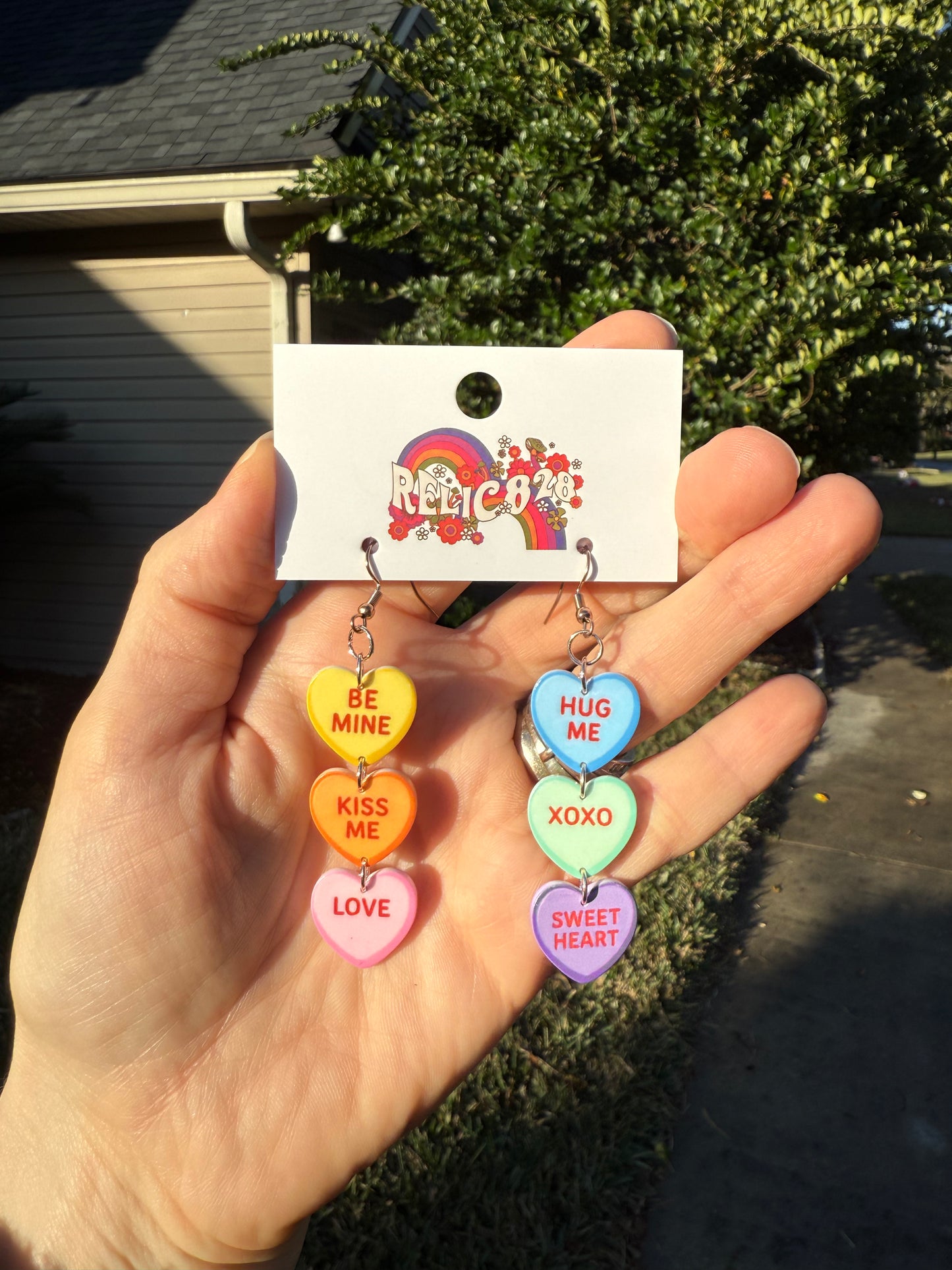 My Sweet Little Candy Conversation Heart Valentine Love Earrings