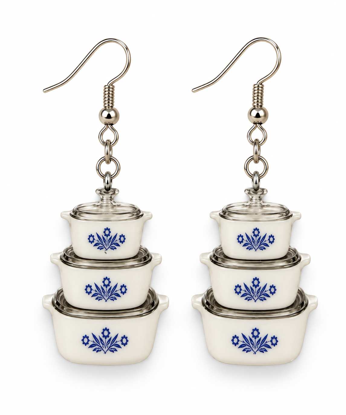 Cornflower Cuties Casserole Dish earrings