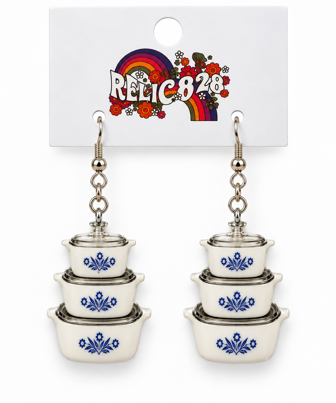 Cornflower Cuties Casserole Dish earrings