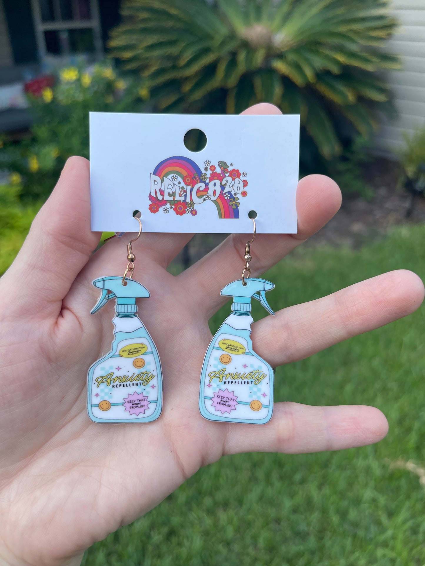 Anxiety Away Spray Bottle Earrings