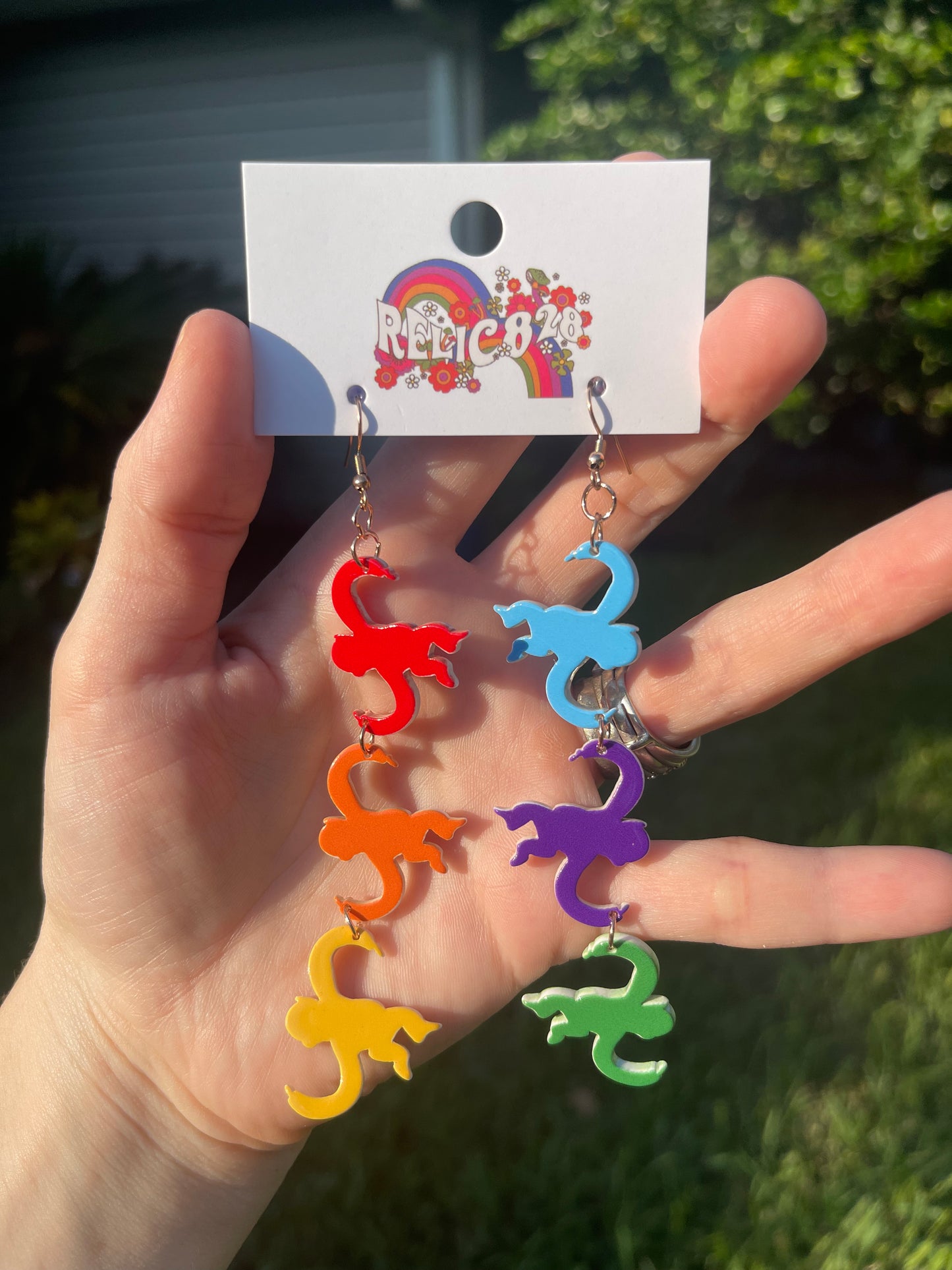 Monkeying Around Rainbow Earrings