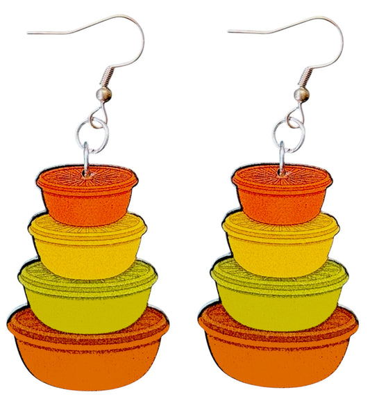 70s Grandma’s Kitchen Storage Stack earrings