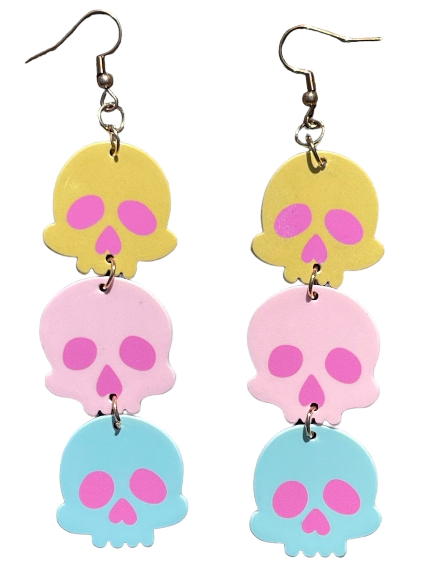 Candy Coated Skull Halloween Earrings - Relic828