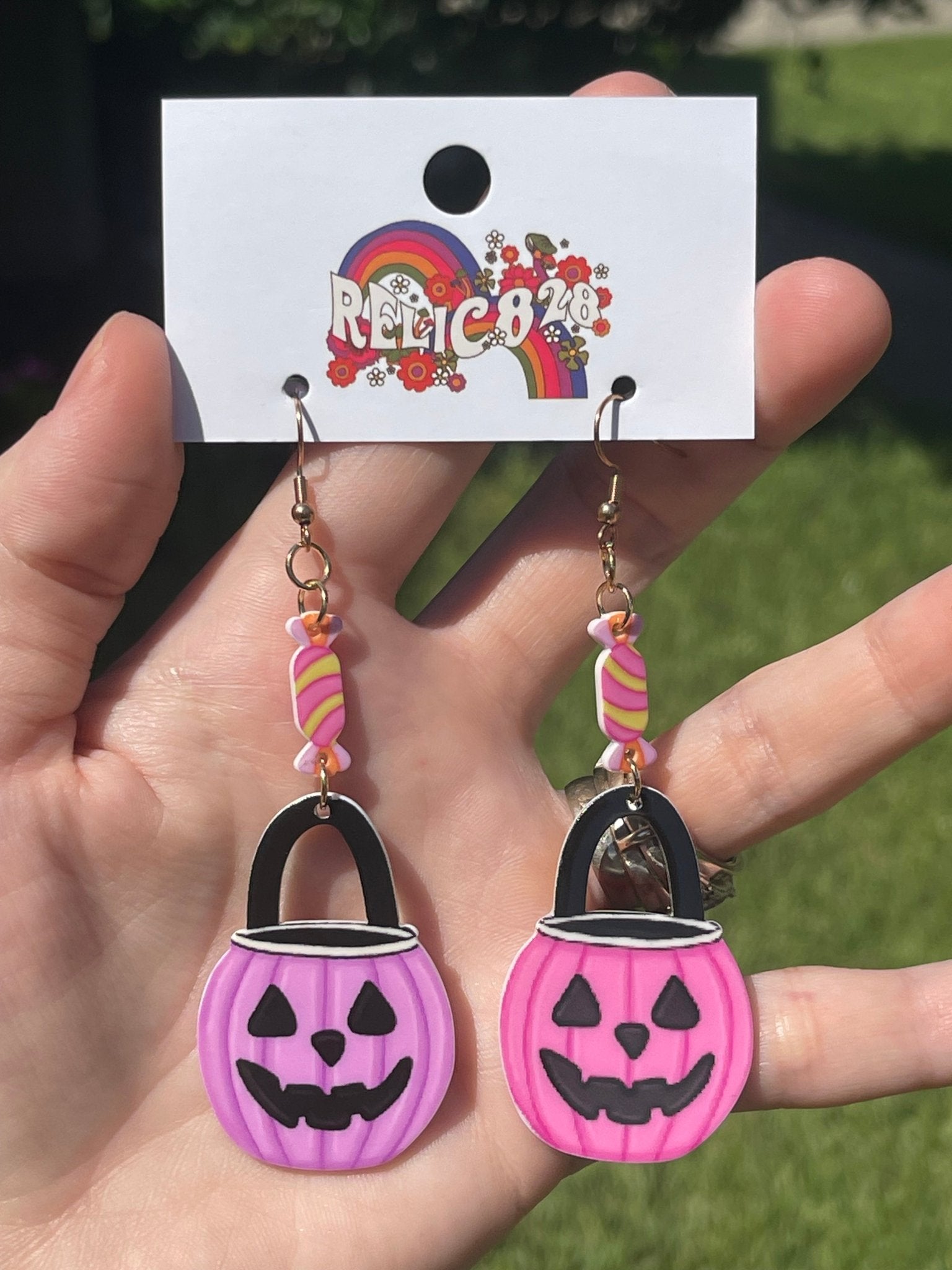 Candy in a Bucket Trick or Treat Earrings - Relic828