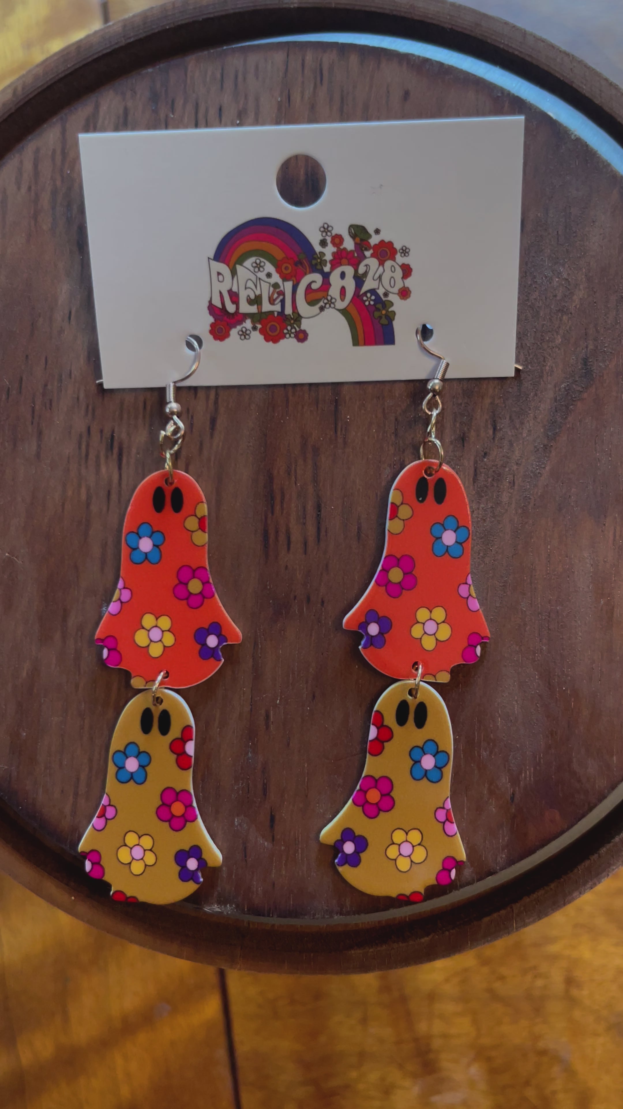 60s Flower Power Sheet Ghost Earrings – Relic828