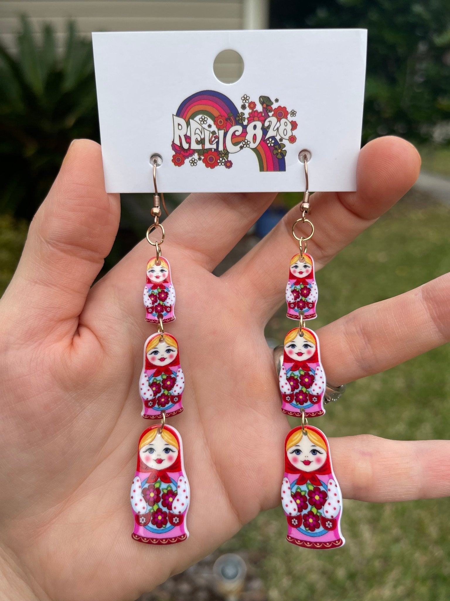 Doll fashion earrings