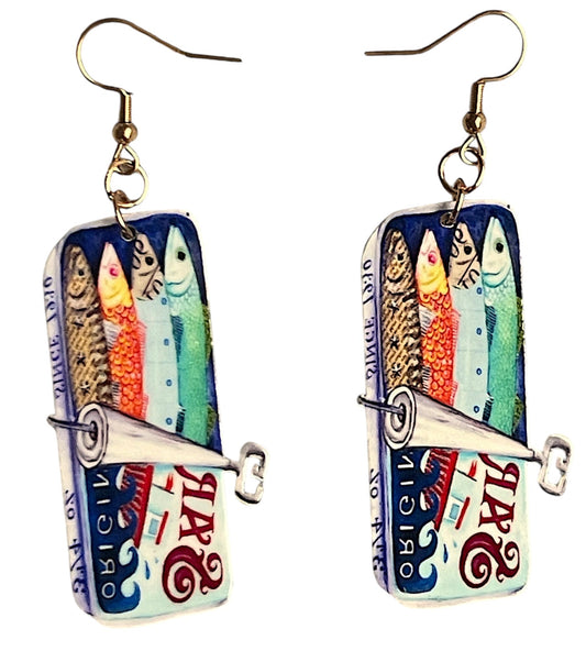 When Life Gives You Sardines Earrings - Relic828