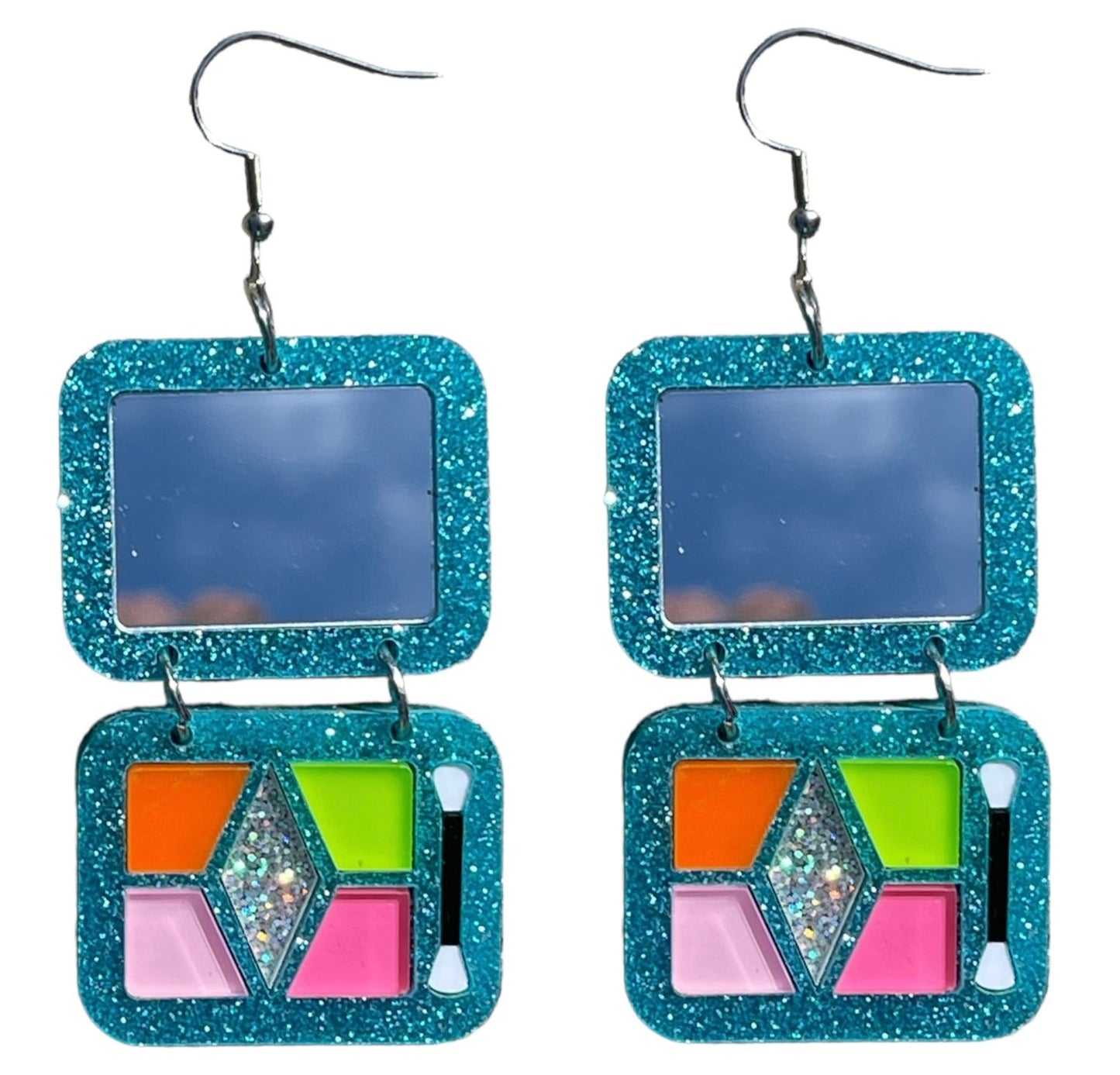 Y2K Britney Sparkle Eyeshadow Palette Earrings - Relic828