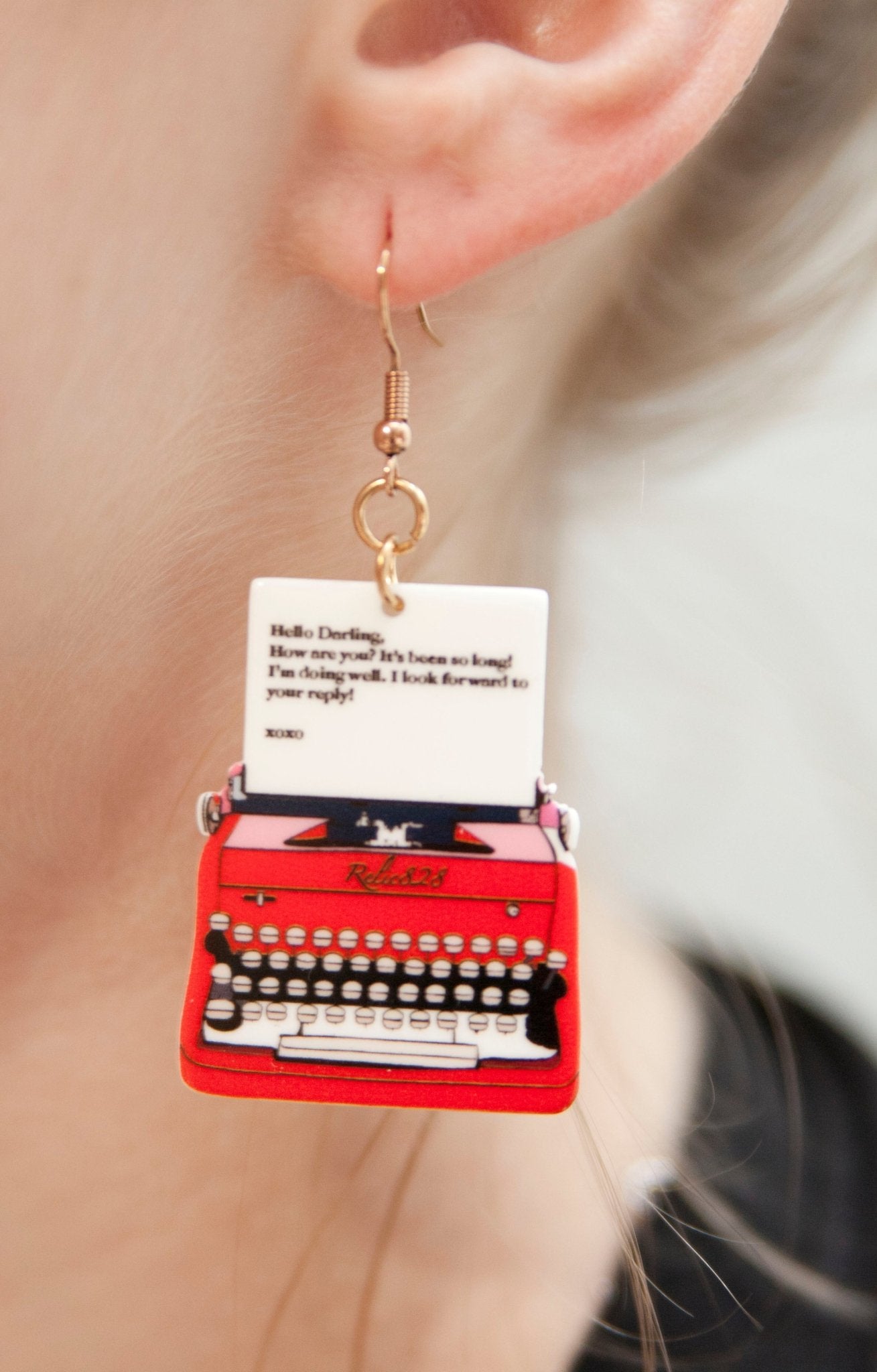 Typewriter earrings sale