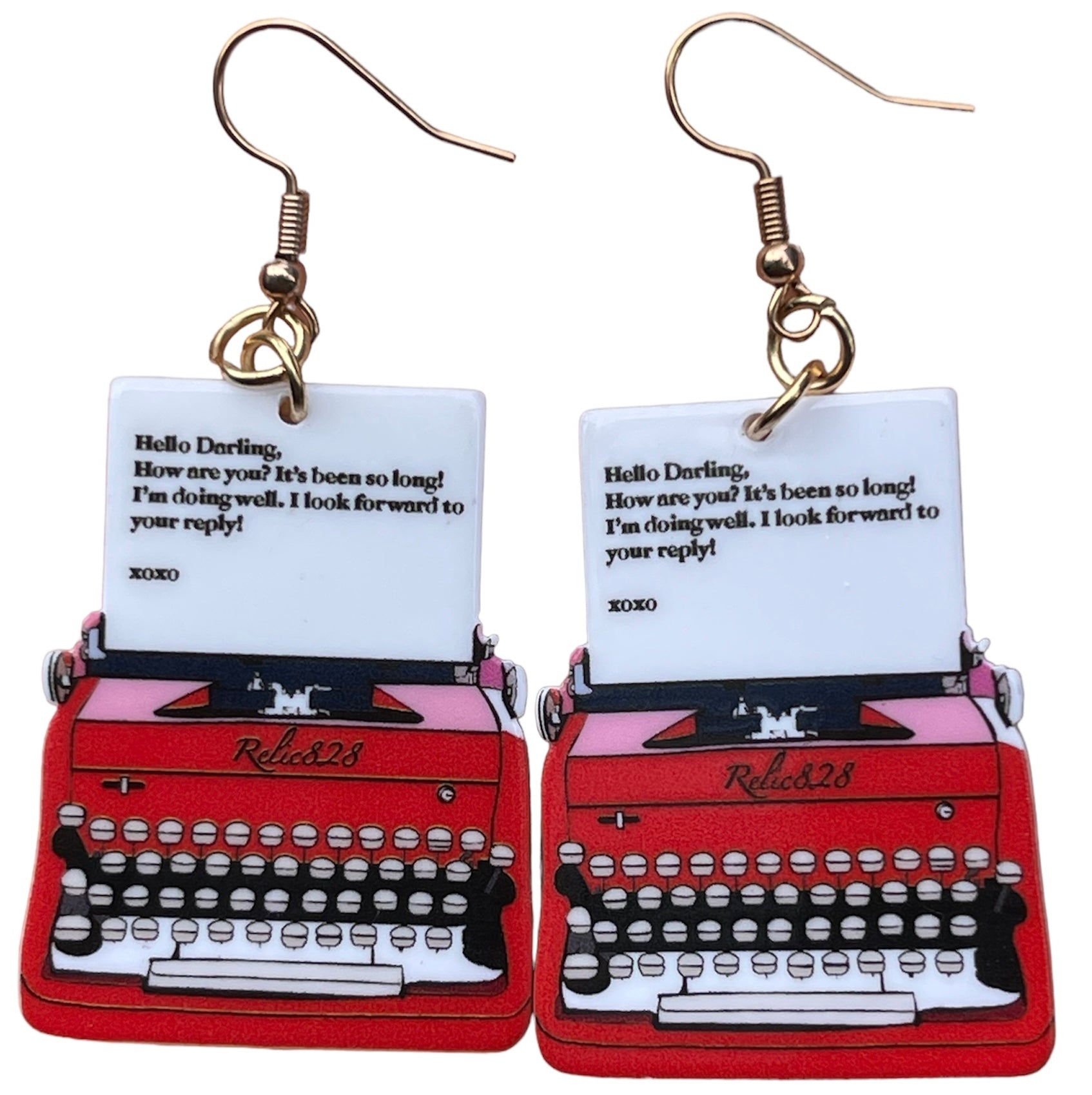 Typewriter earrings discount