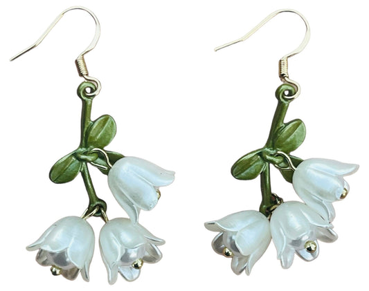 Lily of the Valley Cottage Core Whimsical Fairy Earrings - Relic828