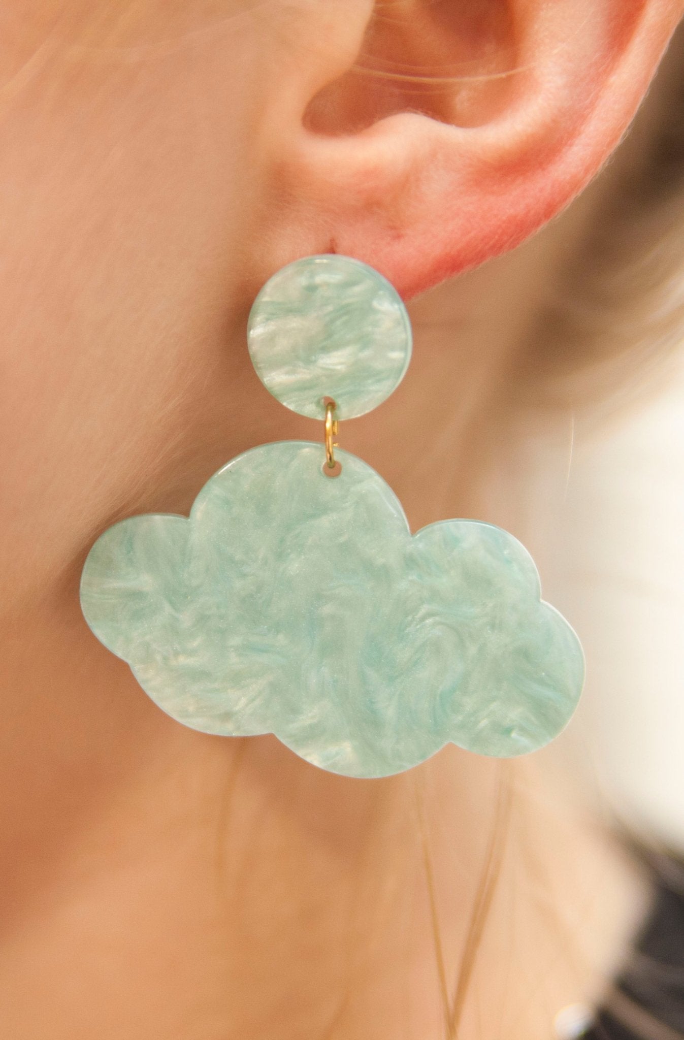 Retro Shimmer Cloud Earrings - Relic828