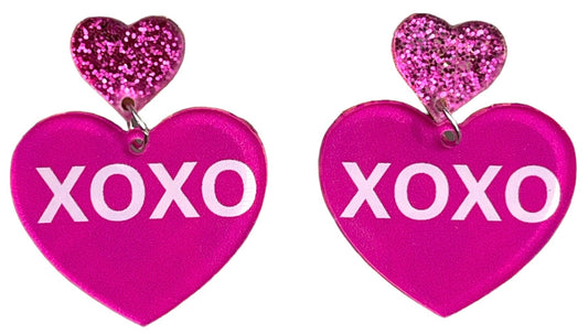 XOXO Valentine Sweet Hearts Candy Colorful Heart Earrings - Relic828